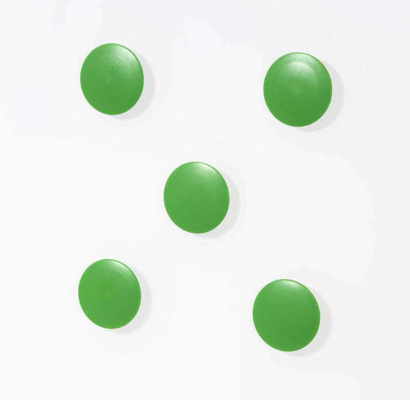 Audio-Visual Direct High Powered Magnets for Glass Dry-Erase Boards, Set of 5 Green - Image 1